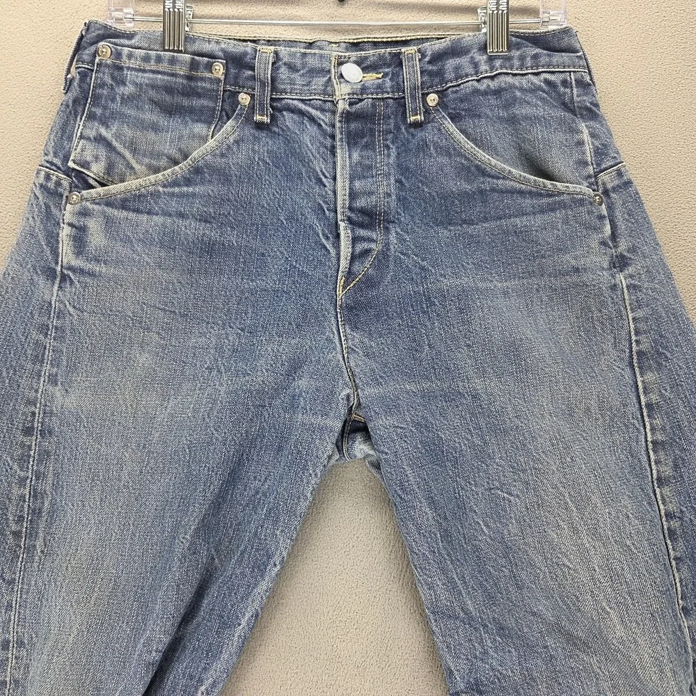 Vintage Levis Engineered Jeans Mens 31x32 Blue Twisted Button Fly Medium Wash